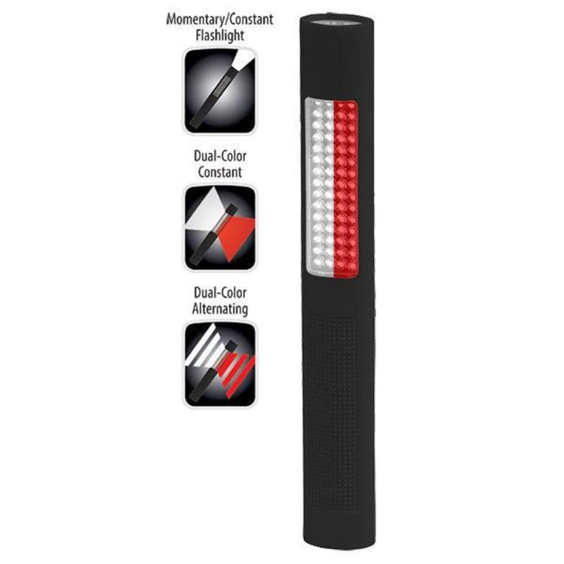 Nightstick NSP-1172 LED Safety Light & Flashlight - White & Red Floodlight,Black - Image 2